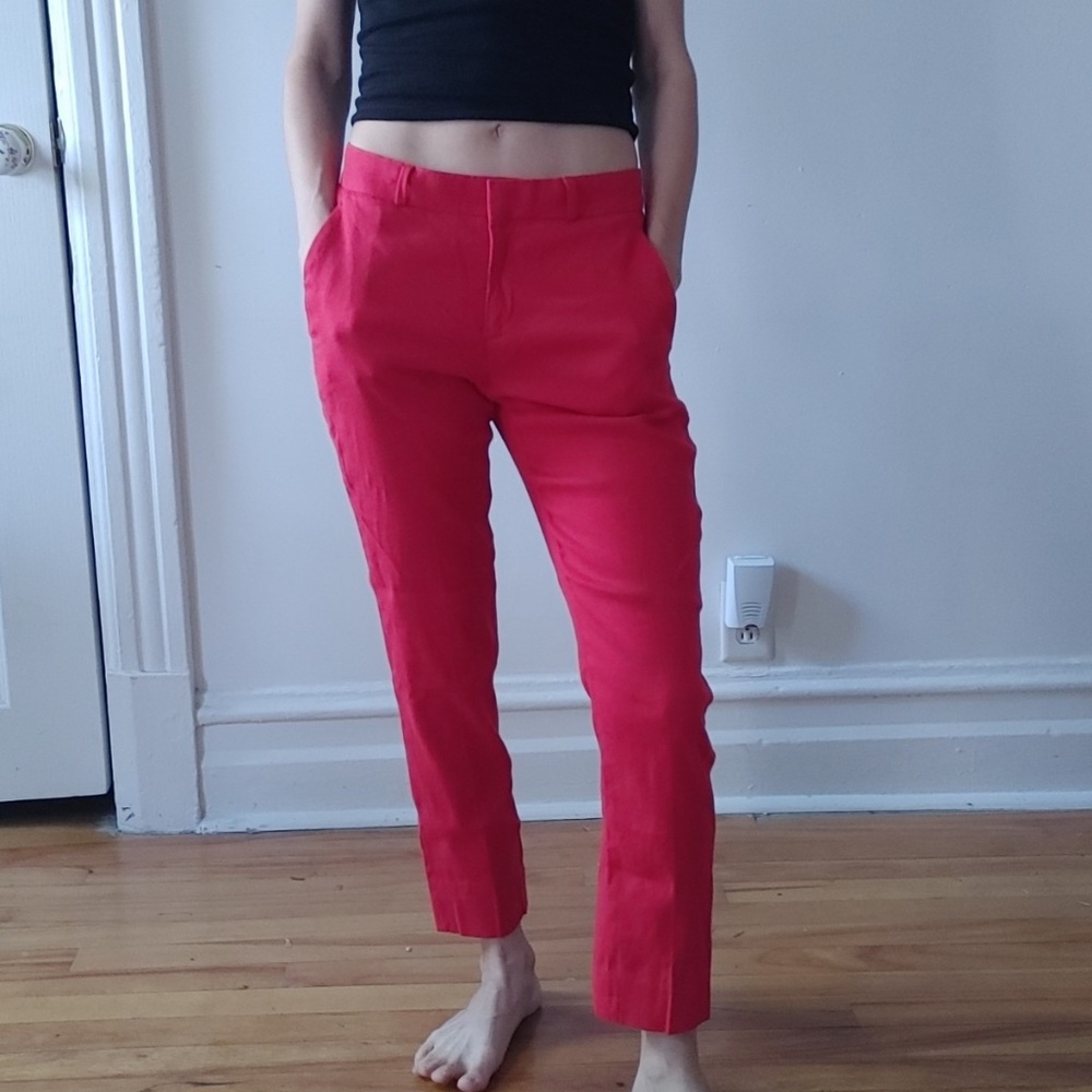 Banana Republic linen-cotton ankle pants